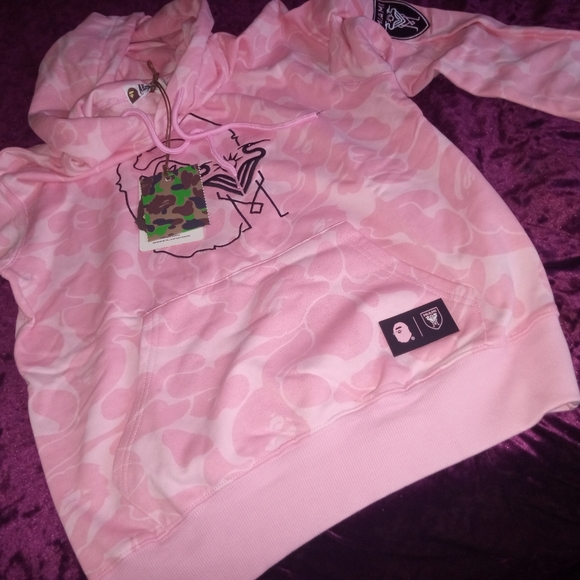 COPY - BAPE X INTER MIAMI CF CAMO PULLOVER HOODIE A Bathing Ape collab New Japan - Picture 4 of 8